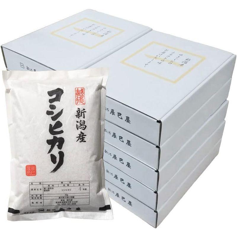 精米令和4年産 新潟県産コシヒカリ 白米 箱入り 2kg 10箱 新潟辰巳屋