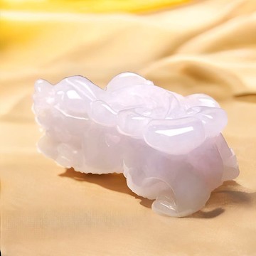 【招財神獸】冰種紫羅蘭翡翠貔貅 | 天然緬甸玉翡翠A貨 | 送禮