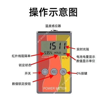 太陽膜測試儀⭕可開統編  太陽膜紅外功率計紅外線測試儀阻隔率檢測儀器隔熱玻璃塗料測膜儀