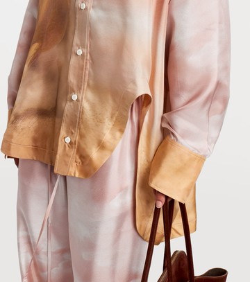 The Attico Printed silk twill shirt