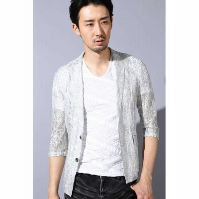 トルネードマート Tornado Mart フラワーレース箔ジャケット メンズ 白 ｌｌ Tornado Mart 通販 Lineポイント最大get Lineショッピング