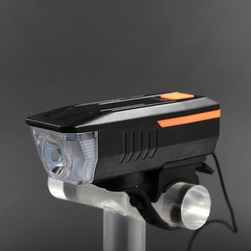 自行車前燈 USB充電喇叭前燈騎行裝備警示燈山地車前燈LY-16