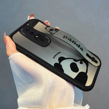 適用OPPOA9手機殼腕帶趴趴小熊貓OPPOK10/K9鏡頭全包K11女新款卡通A5/A7軟硅膠A11S高級K5K3K7支架X保護套PRO