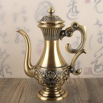 中式小酒壺仿古白酒分酒器家用個性輕奢青銅酒具酒壺半斤裝250ml