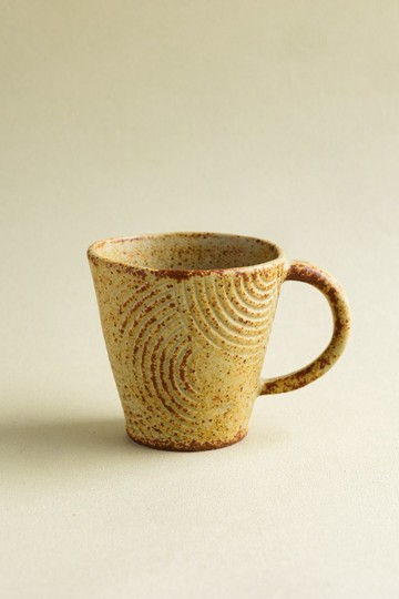 【寶來陶】梳織紋小咖啡杯