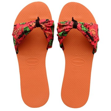 havaianas 哈瓦士 巴西人字拖 女款 You St Tropez Cacti 橘底仙人掌 拖鞋 夾腳拖【南風百貨】