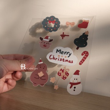 聖誕節限定水晶貼紙/交換禮物/聖誕節/防水貼紙/水晶貼