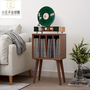 【公司貨免運速發】開發票 Gramovox格萊美黑膠唱片收納架電唱機復古留聲機底座柜床頭雜志柜