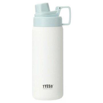 TYESO 泰碩 304不鏽鋼磨砂系列運動保溫水壺  雪峰白  750ml  1個