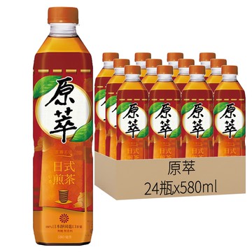 原萃 日式焙香煎茶 24瓶 無糖 無香料 獨家雲霧工法 100%日本靜岡茶葉  580ml