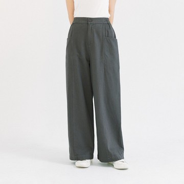 【Simply Yours】休閒純色寬褲 紫灰F