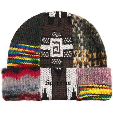 SUPREME SS26 PATCHWORK BEANIE 毛帽 / 針織帽 (棕色)