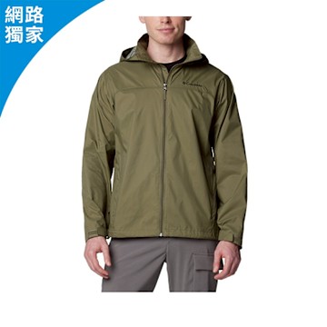 Columbia哥倫比亞 男款-防潑水風衣-軍綠 UWE76750AG/JS
