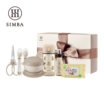 小獅王辛巴 萌寶餐桌必備禮盒 / 適合1-3歲 / 幼兒園水杯【新品上市】