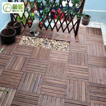 戶外拉絲地板/花園防腐木/生態實木/浴室陽臺室外/庭院碳化地板