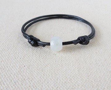 本命年【幸運路路通】微灑金翡翠韓國蠟線手鍊OH15*招財、開運