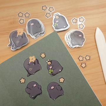 【轉印水晶貼紙】地鼠鼠路易 (4入+星星)