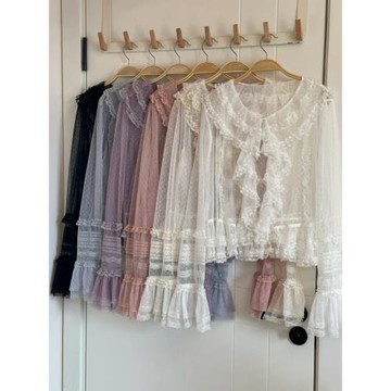 郁金香Lolita開衫春夏防曬衣外套蕾絲內搭cla系花墻系列新年過年