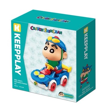 【震撼精品百貨】蠟筆小新_Crayon Shin-chan~Qman啟蒙積木 蠟筆小新 假面騎士扮演小車*30760