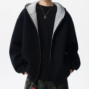 【Comoon】CITYBOY 美式拚色 素色 百搭 連帽外套 口袋 夾克 穿搭 寬鬆落肩 男女不拘