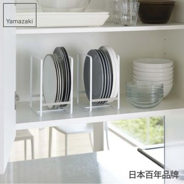 日本【YAMAZAKI】Plate日系框型盤架-L★碗盤架/置物架/保鮮盒蓋收納