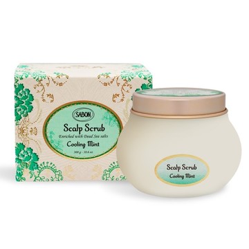 SABON 沁心薄荷死海鹽頭皮磨砂膏(300g)-國際航空版