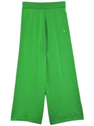 Chinti & Parker - cropped wide-leg track pants - women - Cotton - XL - Green