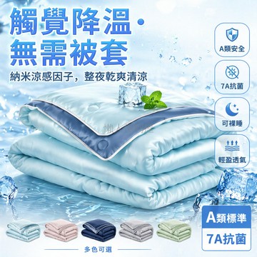 台灣出貨✨ 冰絲涼感夏涼被 冰淇淋纖維空調被 冰豆豆涼感毯 單件薄被芯 夏季清涼透氣
