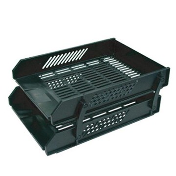 【文具通】DR 402# B4 活動二層公文架 黑 L3010389【領券滿額再折千12/31止】