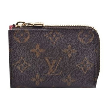LV  M25698 經典Noa系列Monogram帆布L型拉鍊短夾(日本限定款-尤金妮粉/棕色)