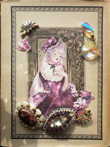 木蘭少女 INS 紙貼紙拼貼素材