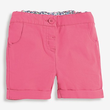 英國 JoJo Maman BeBe 超優質嬰幼兒/兒童100% 純棉短褲_桃紅(JJD8234O)