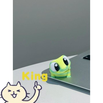 【雖貴但值得】守宮蛙桌面擺件 可愛萌物 3D 打印玩具 仿真大眼青蛙公仔 客廳辦公桌裝飾品 創意禮物 車載小擺飾收藏手辦