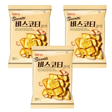 LOTTE 樂天 大蒜麵包餅乾  70g  3包