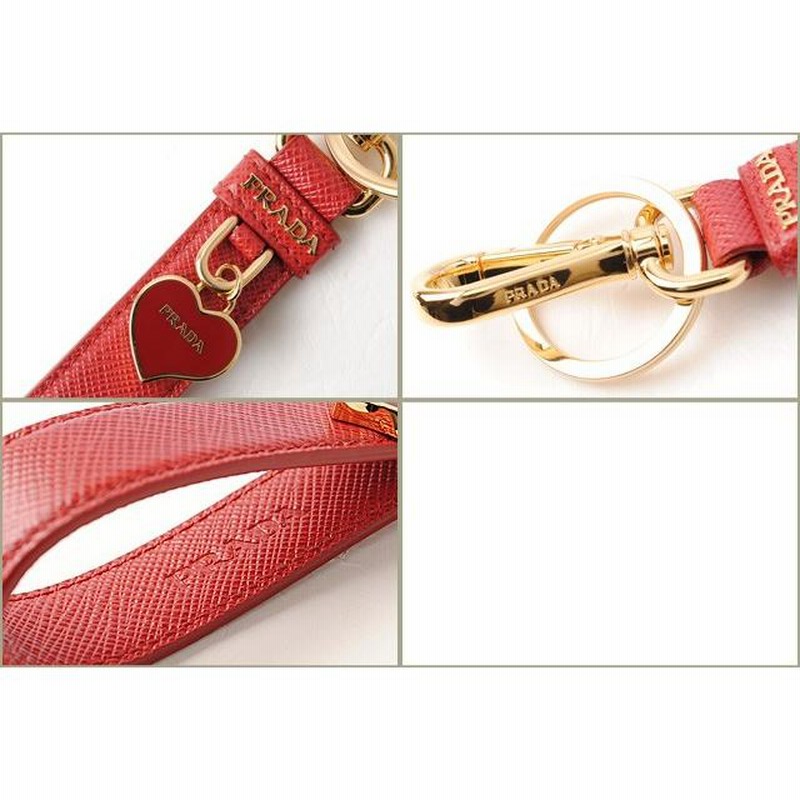 プラダ キーリング/キーホルダー PRADA SAFFIANO/レザー ハート
