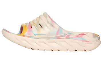 HOKA ONE ONE ORA RECOVERY SLIDE FREE PEOPLE MOVEMENT LUNA MARBLED