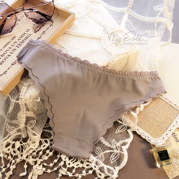 M-2L 內褲【雲朵綿綿】舒適螺紋棉小三角褲 (黑x白x粉x深藍x杏x淺綠x茶色) MyDoll