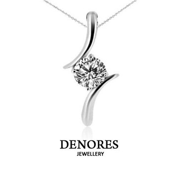 DENORES 女神0.30克拉八心八箭美鑽項鍊