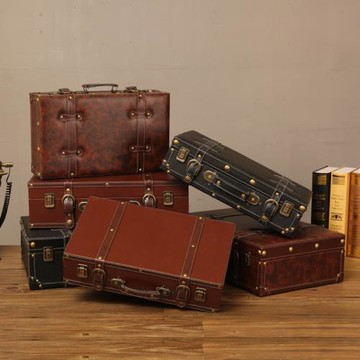 美式擺件老式復古民國家居皮箱收納店鋪咖啡廳櫥窗陳列攝影道具箱