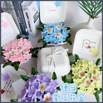 手作花🌷 【材料齊全】便噹星辰花盒扭扭棒diy藍星花可愛送朋友閨蜜女朋友生日禮物仿真 仿真花 手作材料包 交換禮物