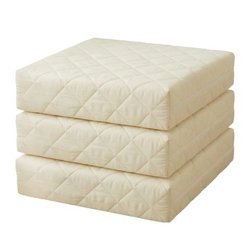 WellFurniture 三折疊智慧泡棉床墊上墊  14cm  超級單人  米色