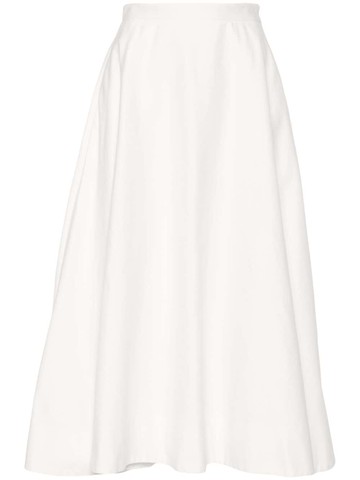 DRHOPE - A-line midi skirt - women - Spandex/Elastane/Cotton - 44 - White