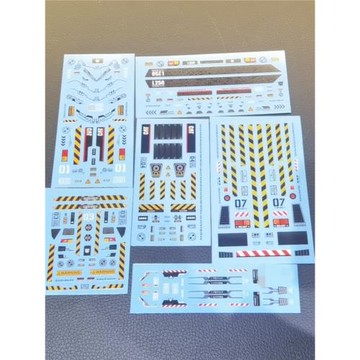 MT系列放大版大力神MT-咆哮重載廢渣高塔細節水貼紙 變形玩具標志