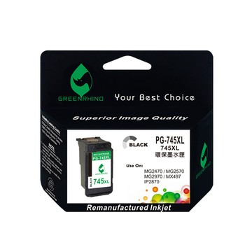 Greenrhino for Canon PG-745XL 黑色高容量環保墨水匣