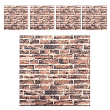 WE CHAMP 3D立體磚紋隔音棉防撞貼 WTB-499 5張  77 x 70cm x 6mm  紅磚