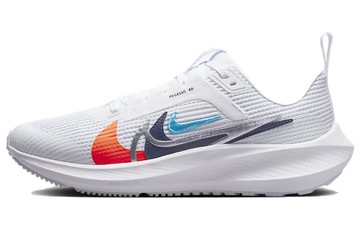 AIR ZOOM PEGASUS 40 PREMIUM GS QUADRUPLE SWOOSH - WHITE MULTI-COLOR
