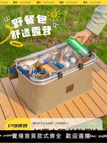 【台灣公司 可打統編】疆嶼野餐保溫籃外賣保溫箱戶外商用擺攤保溫袋大容量保溫冰包露營