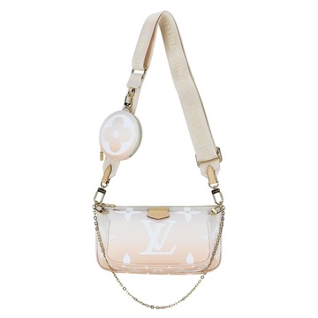 Louis Vuitton 新款MULTI POCHETTE Accessoires漸層混合式斜背袋(粉)