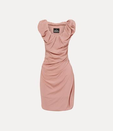 Vivienne Westwood Ginnie Amber Mini Dress Recycled Polyester Blush 40 Women