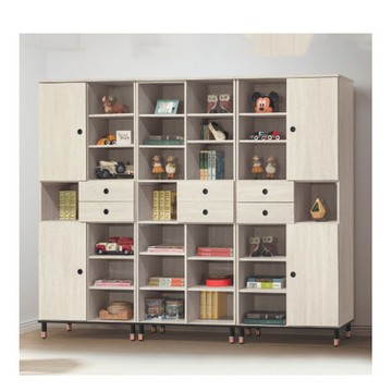 【MUNA 家居】618型鋼刷白8X7尺書櫃組(全組)